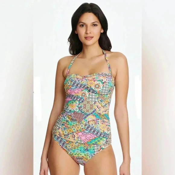 Bleu Rod Beattie Seriously Sunny Bandeau Tankini Top and Bikini Bottom Size 6 - Picture 2 of 12